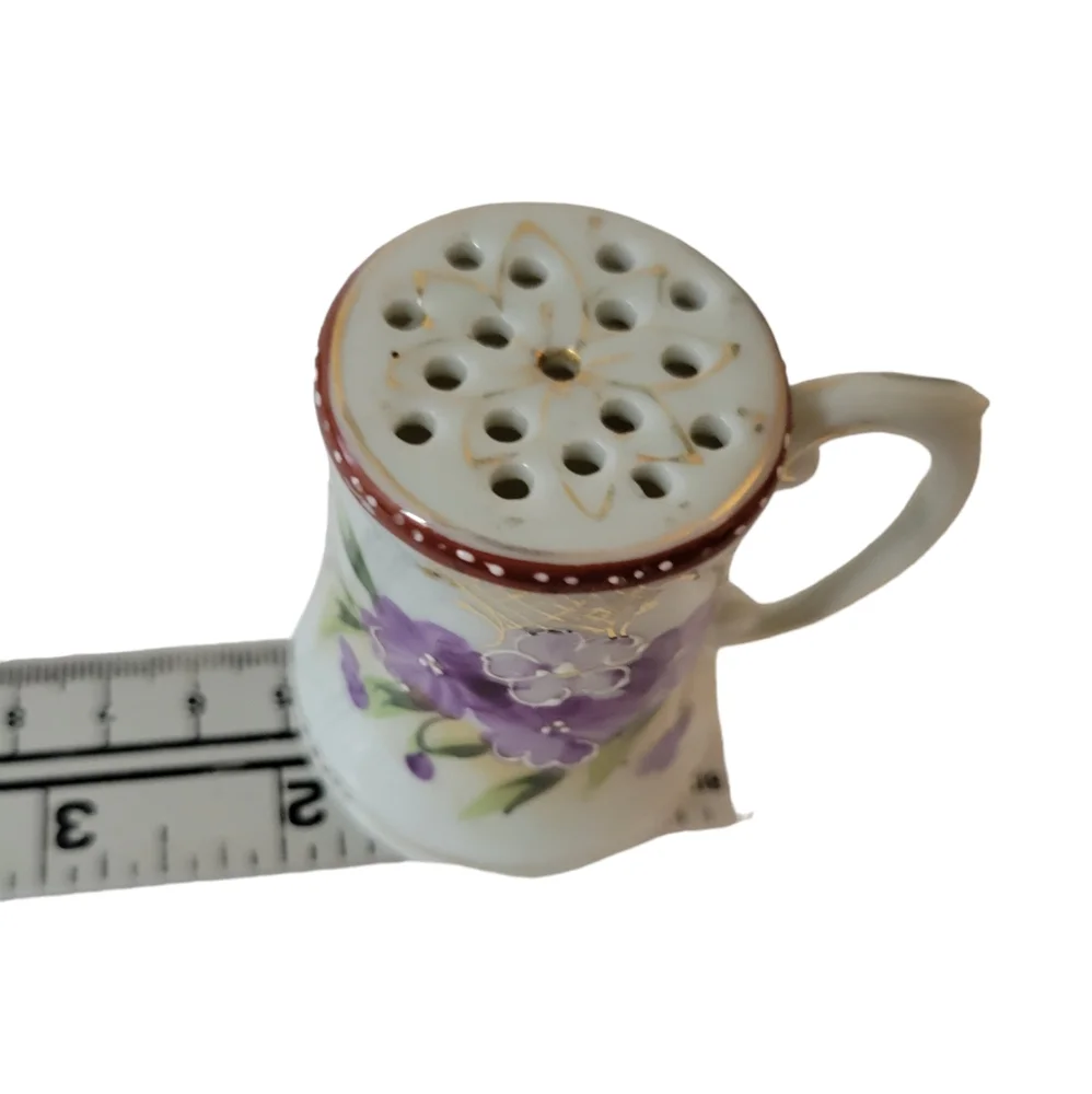Vintage Handpainted Porcelain Salt Pepper Shaker Set